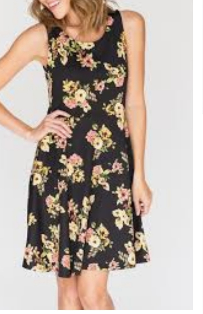 Agnes and Dora Fit and Flare Dress in Garden Flowe